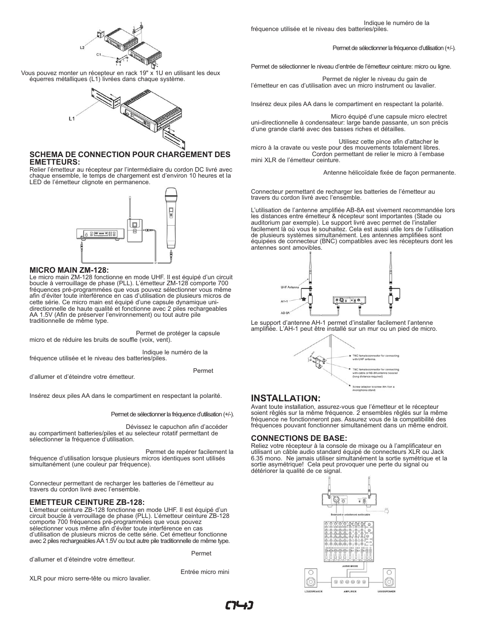 Installation | Gemini UZ-1128 User Manual | Page 14 / 16 | Original mode