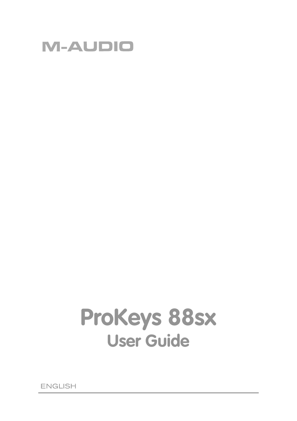 M-AUDIO ProKeys 88sx User Manual | 21 pages