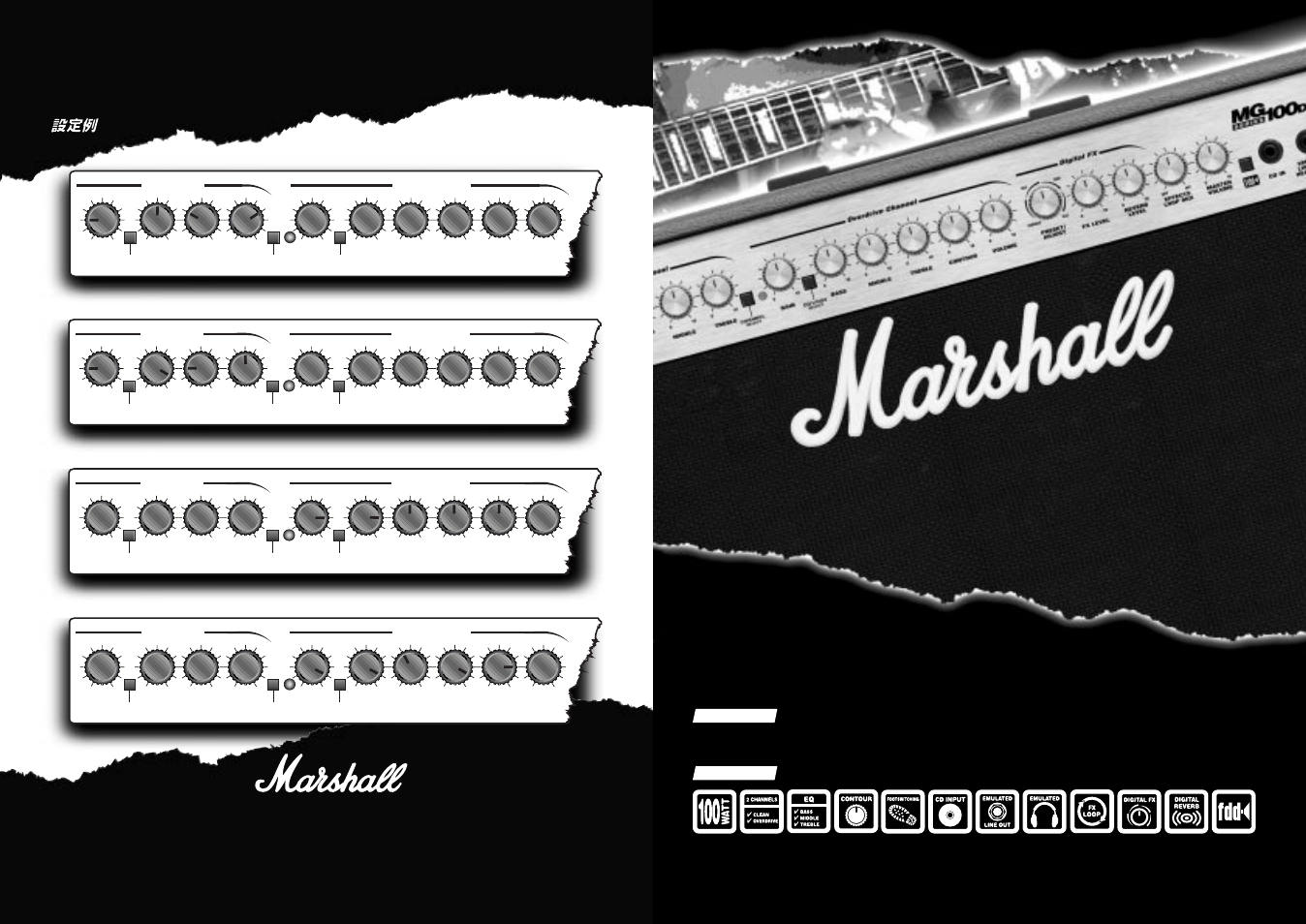 Suggested settings, Owners manual, Hdfx | Marshall Amplification MG100DFX User  Manual | Page 6 / 6 | Original mode