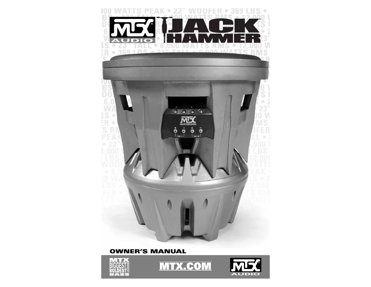 MTX Audio JackHammer User Manual | 9 pages