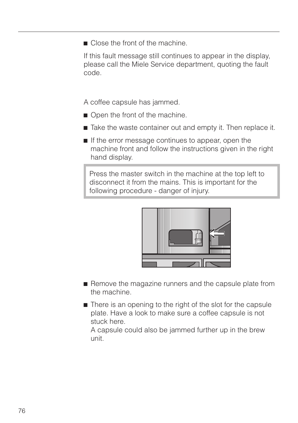 Problem solving guide | Miele CVA 2660 User Manual | Page 76 / 88