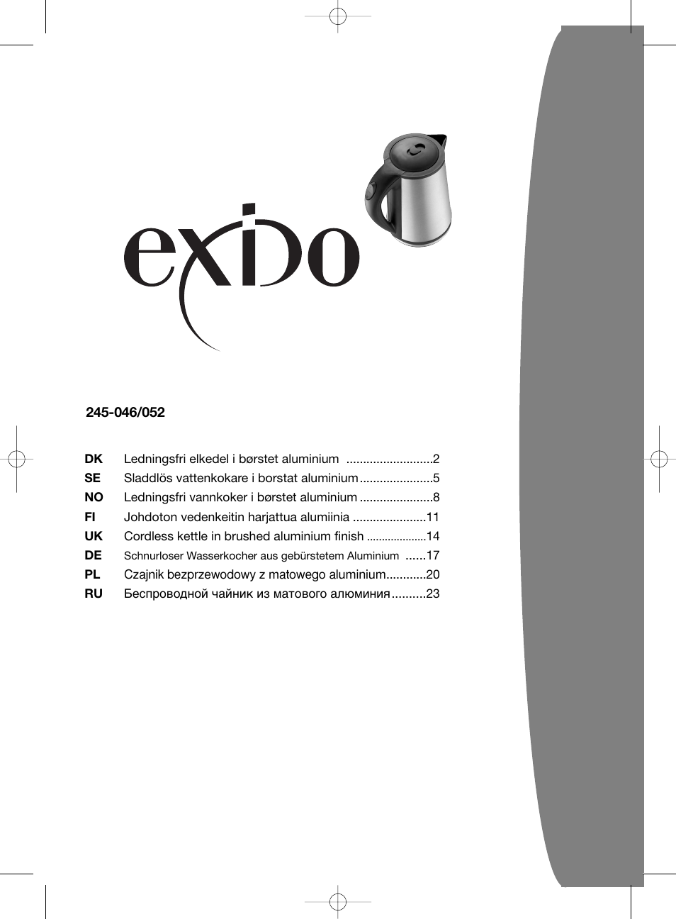 Melissa Exido 245-046/052 User Manual | 25 pages