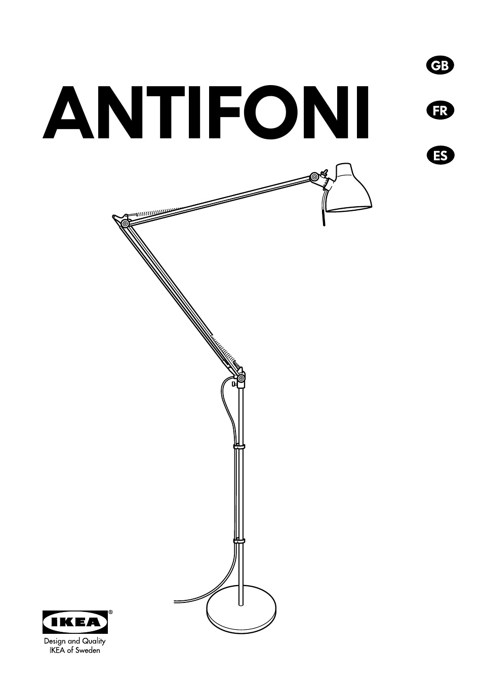 IKEA ANTIFONI AA-297407-3 User Manual | 12 pages | Also for: ANTIFONI  AA-297408-3