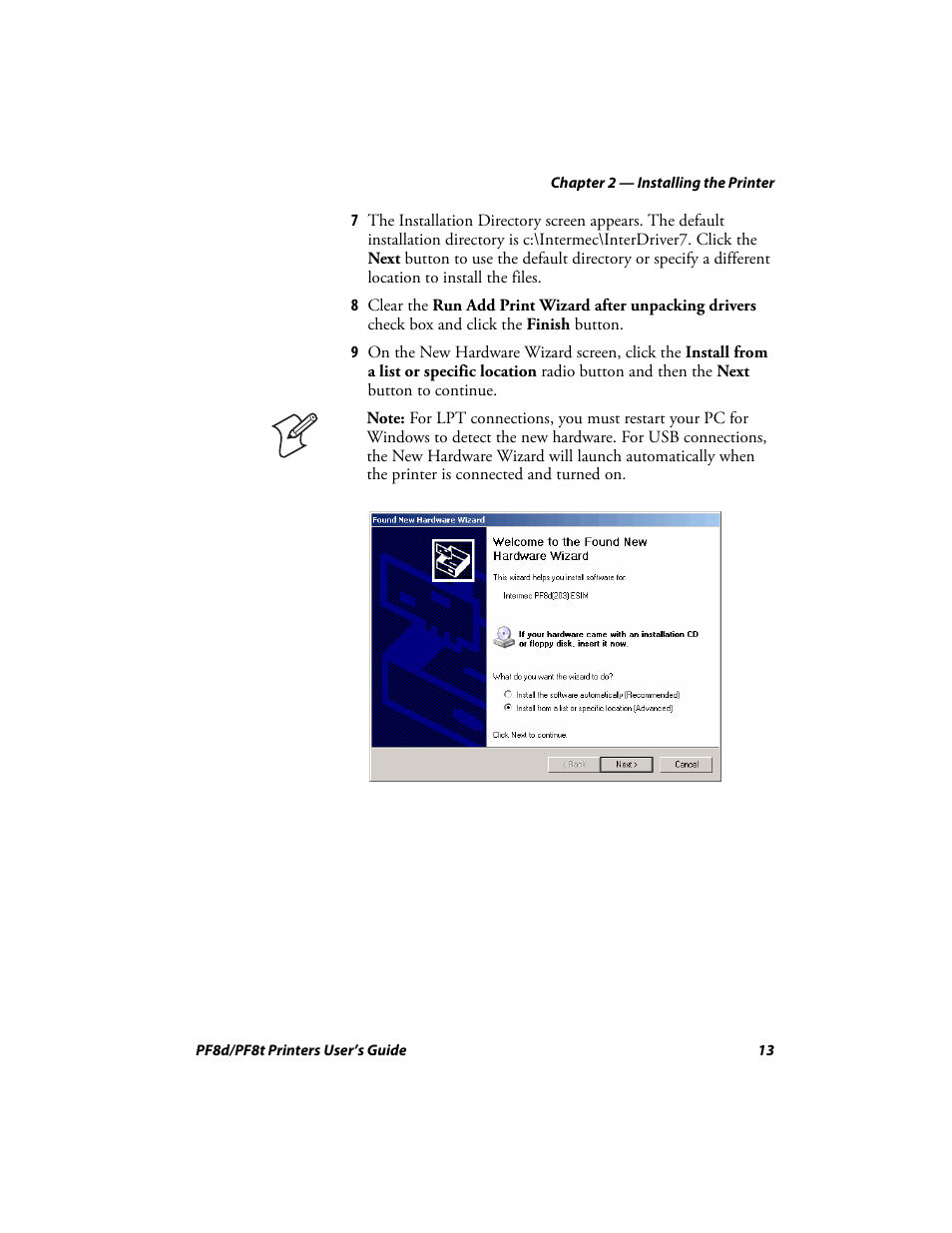 Intermec PF8T User Manual | Page 26 / 68 | Also for: PF8D