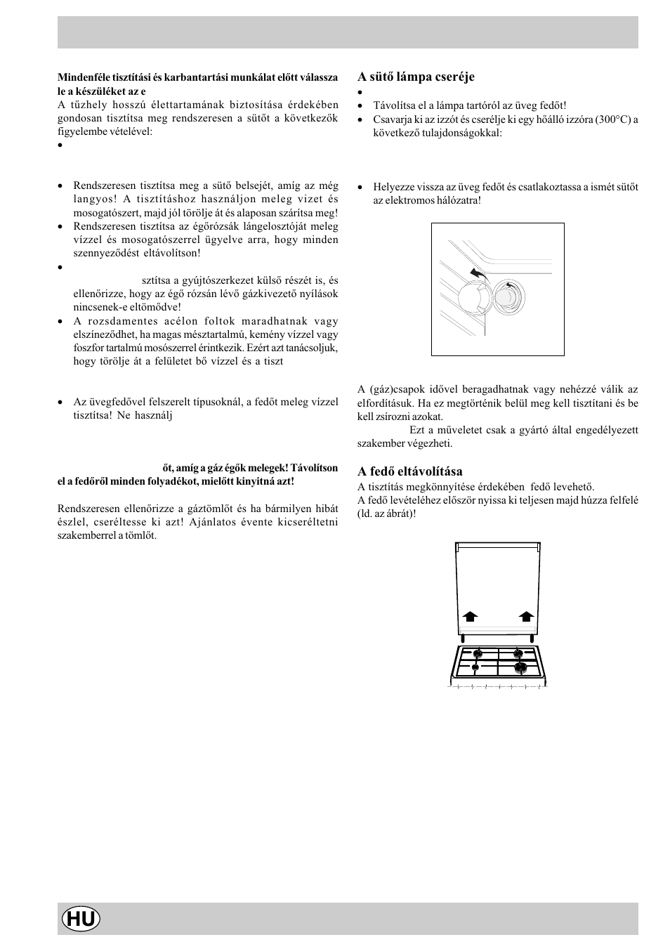 Karbantartás, tisztítás | Indesit K3G51S/HU User Manual | Page 24 / 28