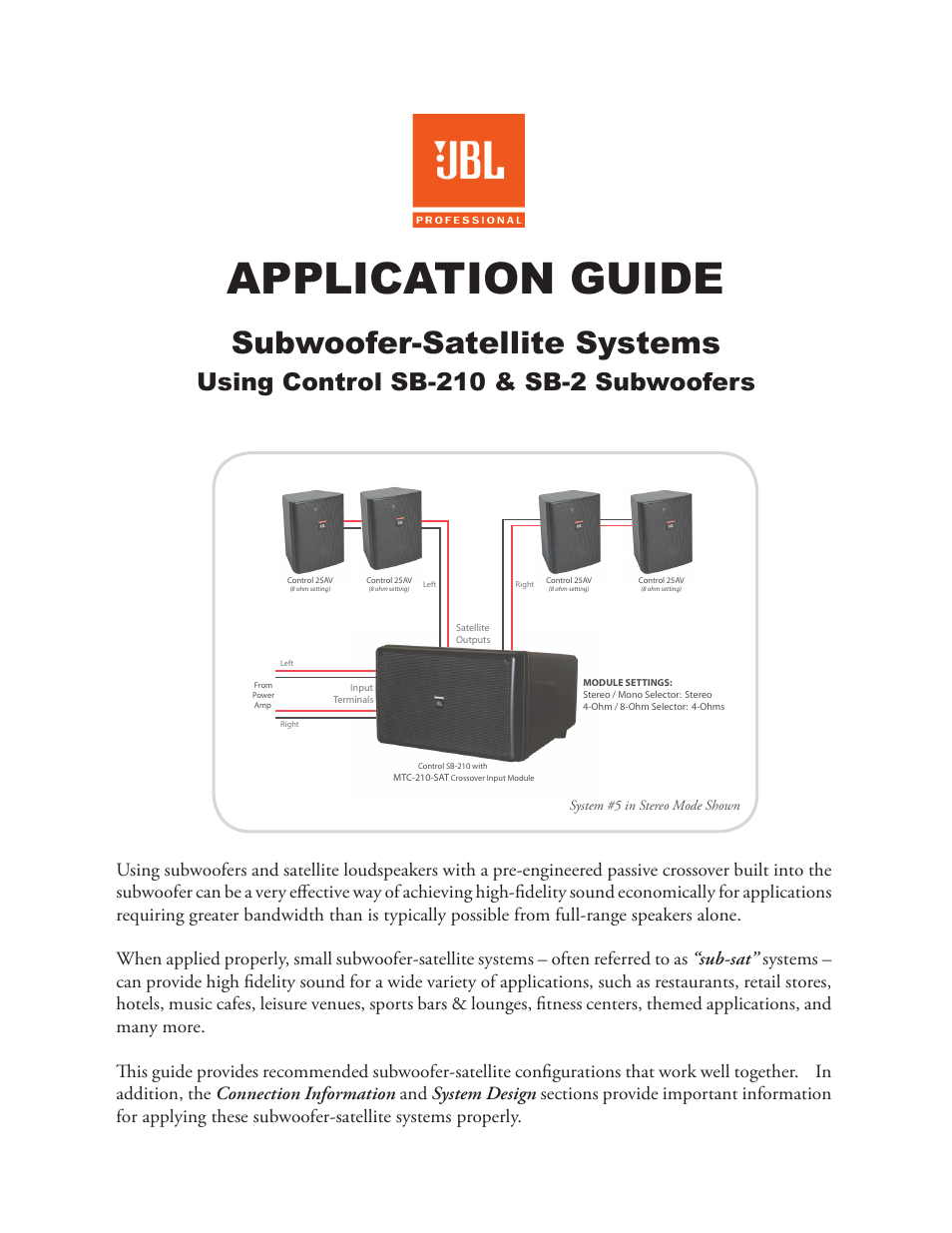JBL SB210 User Manual | 20 pages