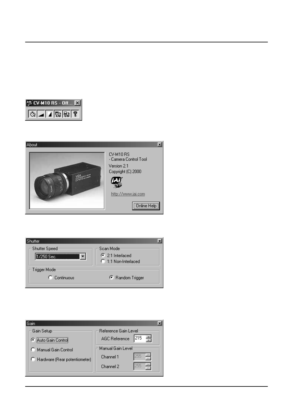 Cv-m10rs camera control tool | JAI CV-M10 User Manual | Page 18 / 24 |  Original mode