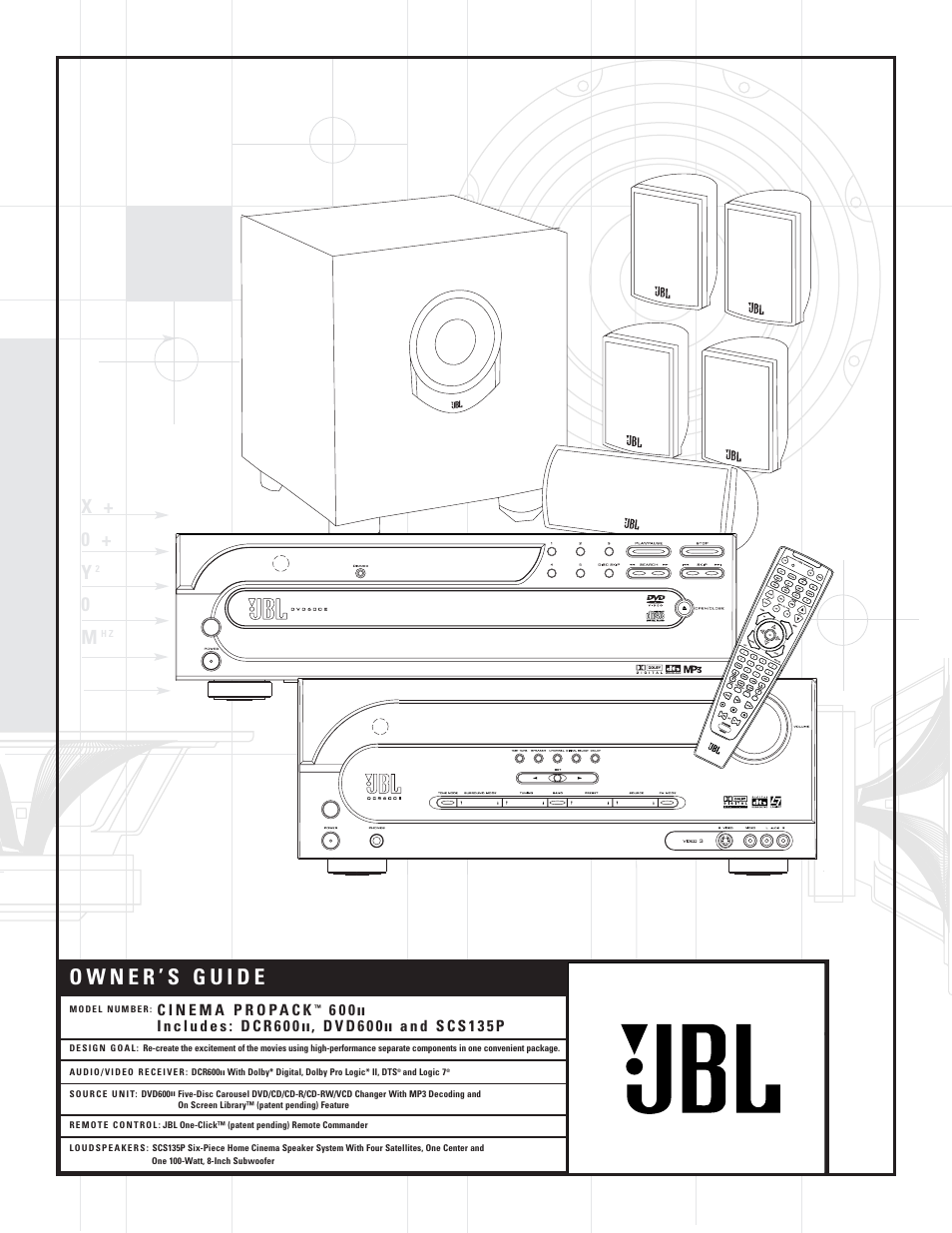 JBL DVD600II User Manual | 72 pages | Original mode | Also for