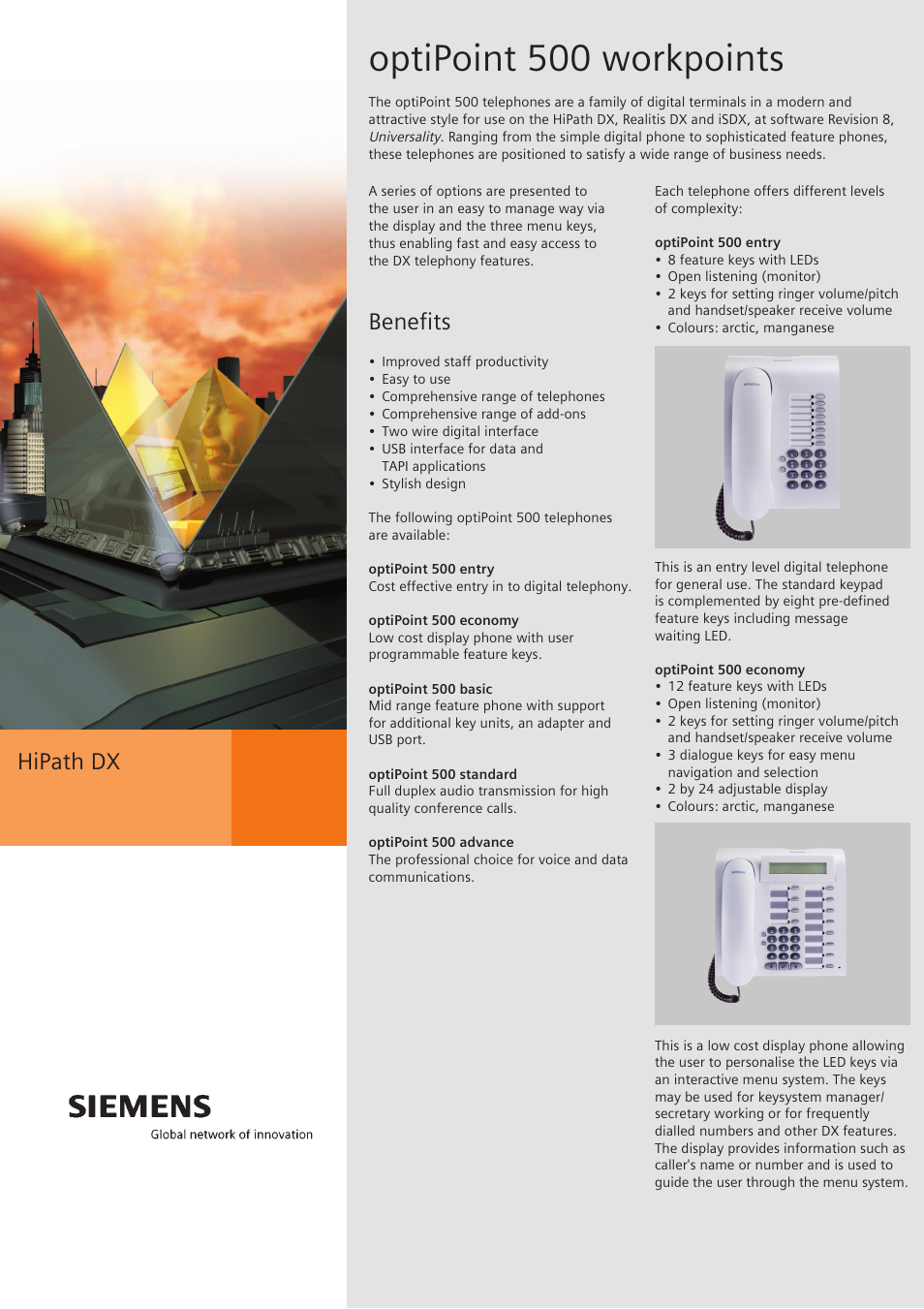 Siemens OPTIPOINT 500 User Manual | 4 pages