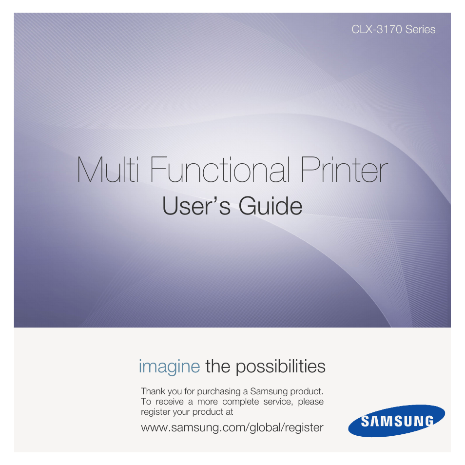Samsung CLX-3170 User Manual | 143 pages