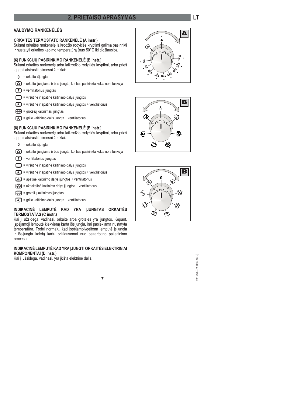 Lt 2. prietaiso aprašymas | Ardo HX 080 X User Manual | Page 133 / 256