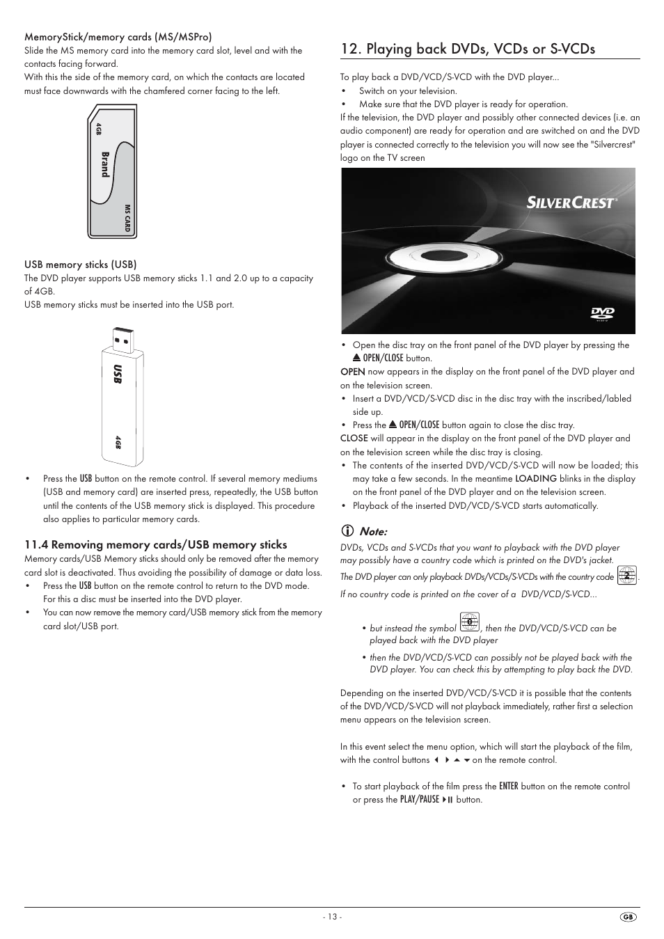 Playing back dvds, vcds or s-vcds | Silvercrest KH 6525 User Manual | Page  15 / 50 | Original mode