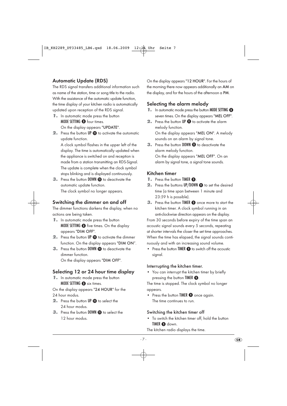 Silvercrest KH 2289 User Manual | Page 9 / 14