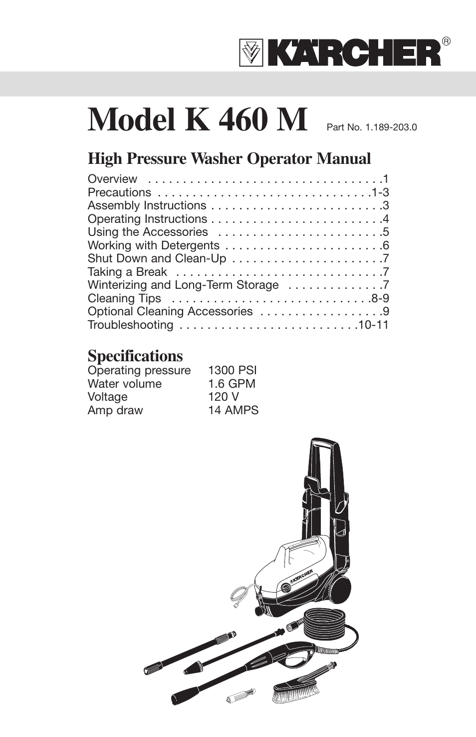 Karcher K 460 M User Manual | 12 pages | Also for: 460