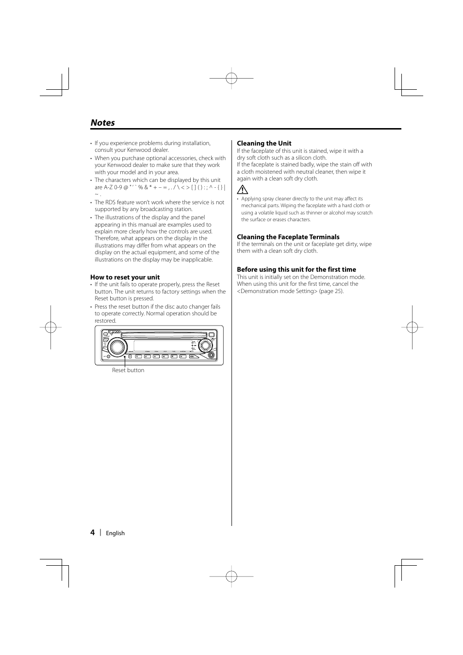 Kenwood KDC-W311 User Manual | Page 4 / 36 | Original mode