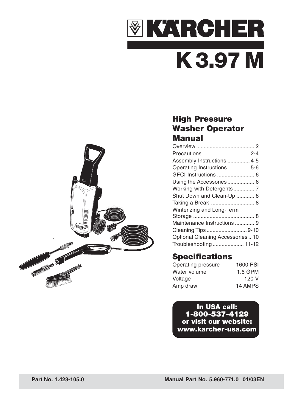 Karcher K 3.97 M User Manual | 12 pages