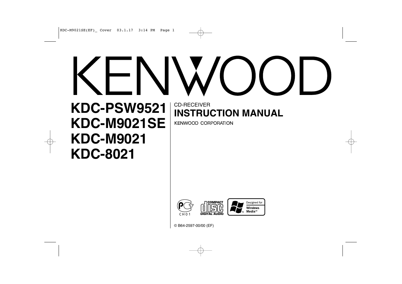 Kenwood KDC-M9021 EN User Manual | 52 pages