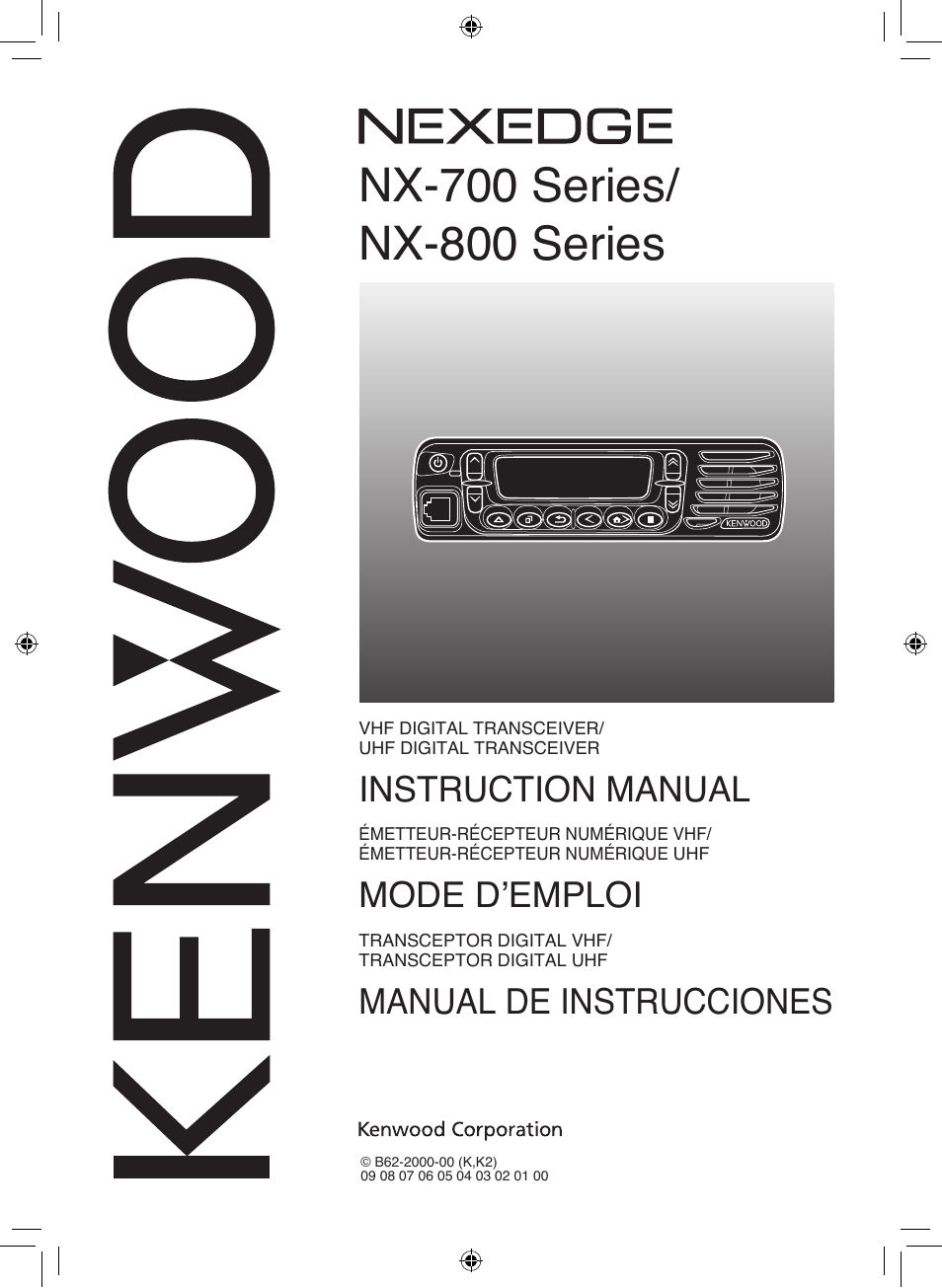Kenwood NEXEDGE NX-700H User Manual | 37 pages | Also for: NX-700/800