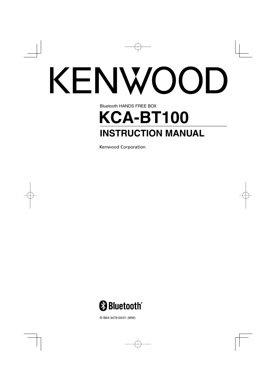 Kenwood KCA-BT100 User Manual | 22 pages