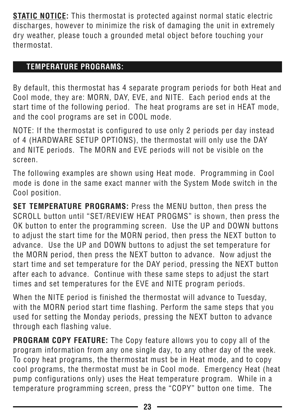 Lux Products TX9600TS User Manual | Page 23 / 34 | Original mode