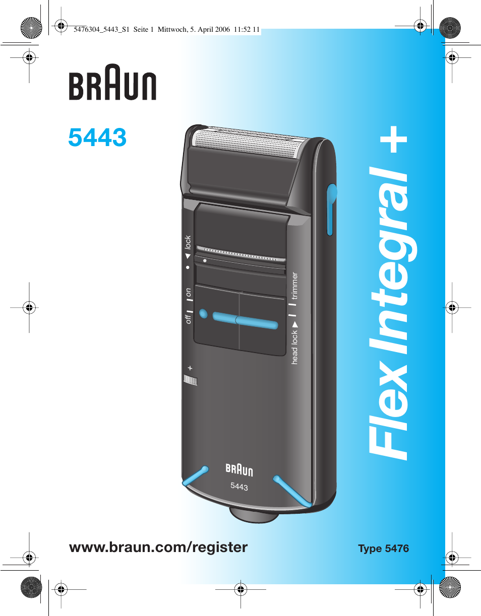 Braun 5443 User Manual | 59 pages