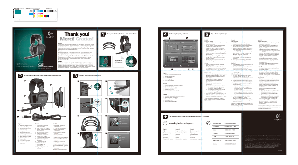 Logitech headset G35 User Manual | 2 pages