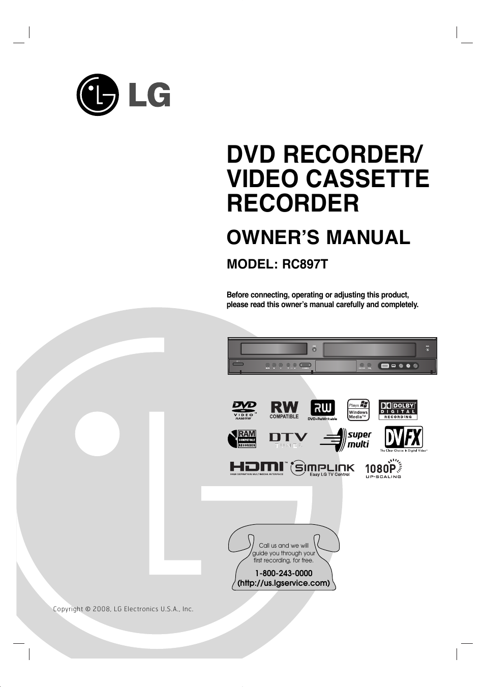 LG RC897T User Manual | 75 pages