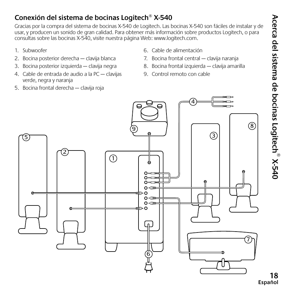 Logitech Speaker System X-540 User Manual | Page 19 / 28 | Original mode