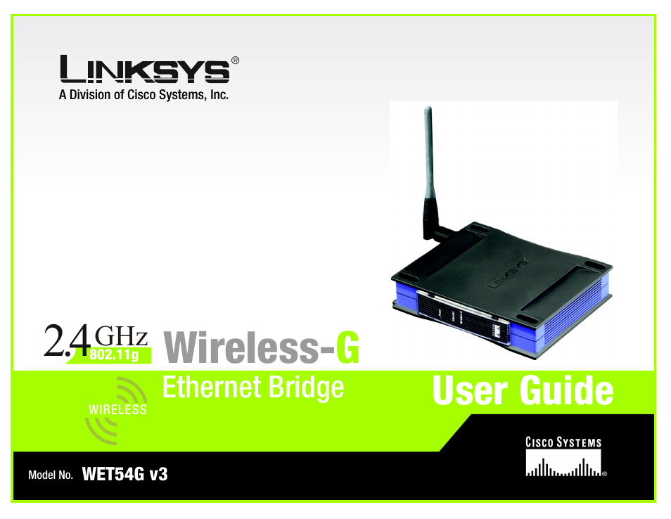 Linksys WET54G V3 User Manual | 54 pages