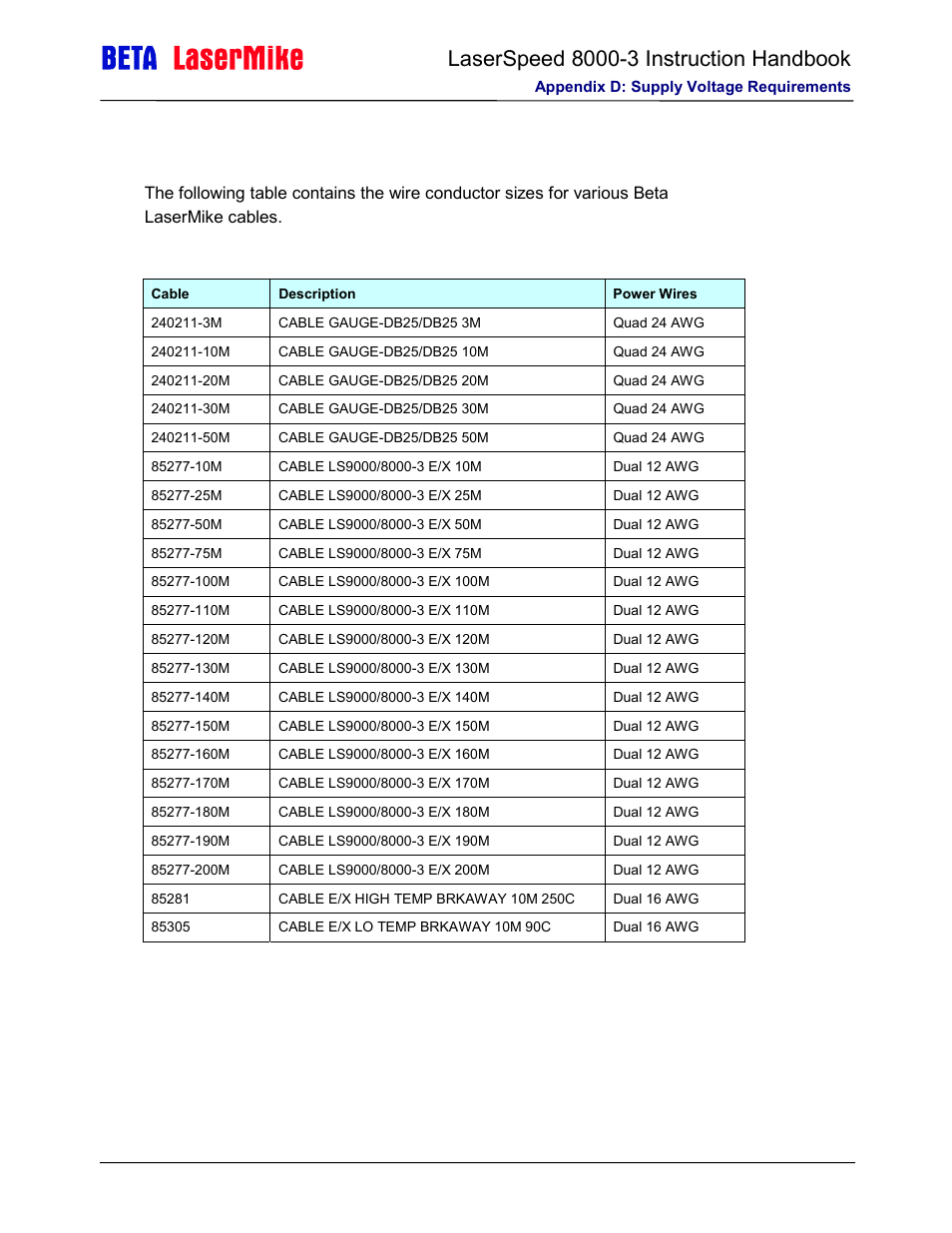 beta lasermike laserspeed 9000 manual