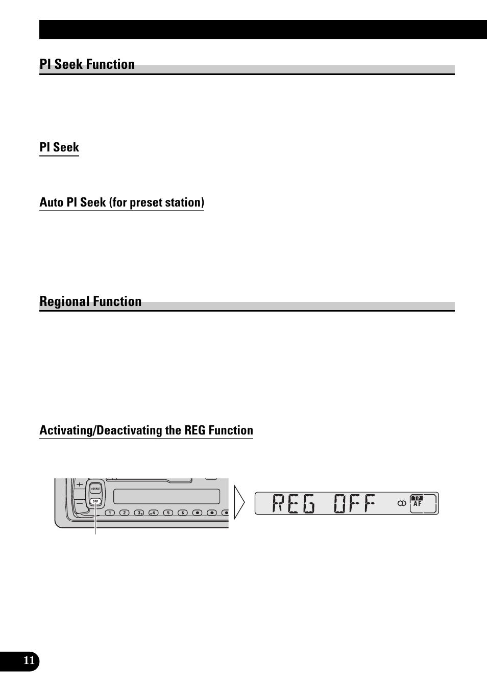 Pi seek function, Pi seek, Auto pi seek (for preset station) | Pioneer  KEH-3900R User Manual | Page 12 / 80