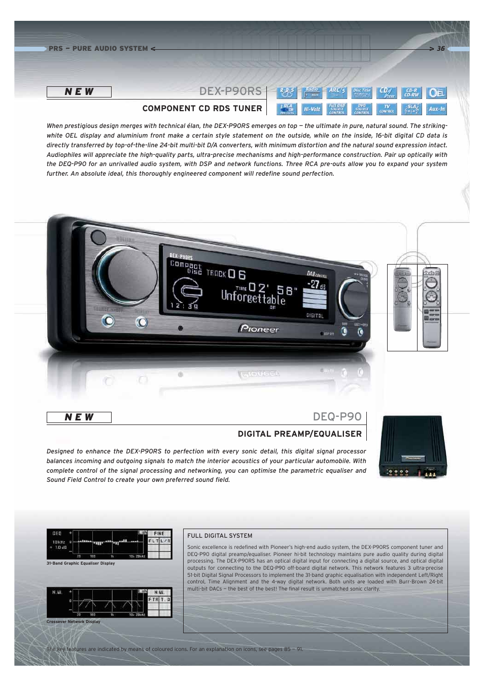 Dex-p90rs, Deq-p90, N e w | Pioneer Car CD MP3 Player User Manual | Page 36  / 39 | Original mode