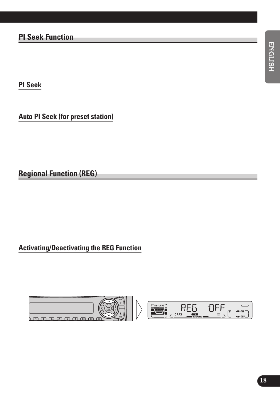 Pi seek function, Pi seek, Auto pi seek (for preset station) | Pioneer  DEH-P4100R User Manual | Page 19 / 100