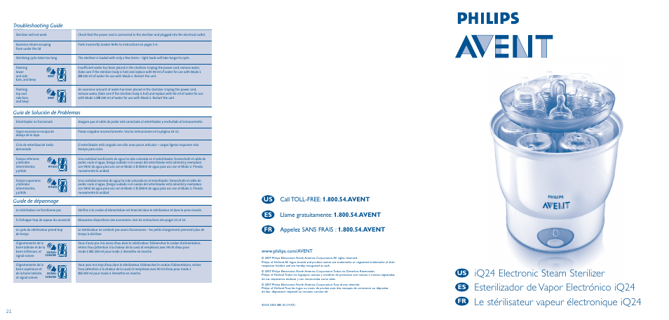 Philips AVENT iQ24 User Manual | 11 pages | Original mode