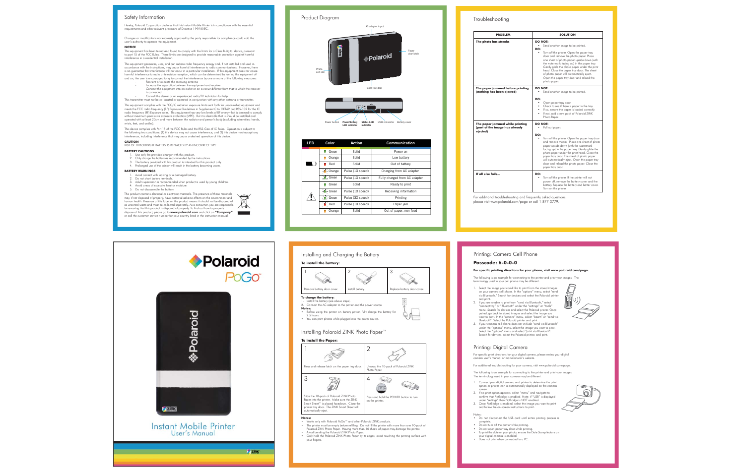 Polaroid PoGo CZA-10011 User Manual | 1 page