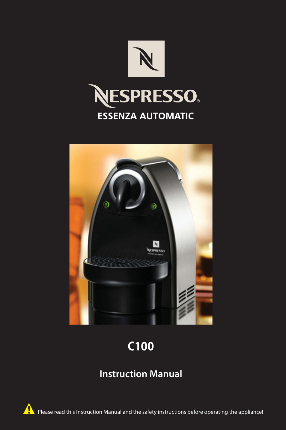 Regnjakke Tilføj til fordøjelse Nespresso Essenza Automatic C100 User Manual | 7 pages