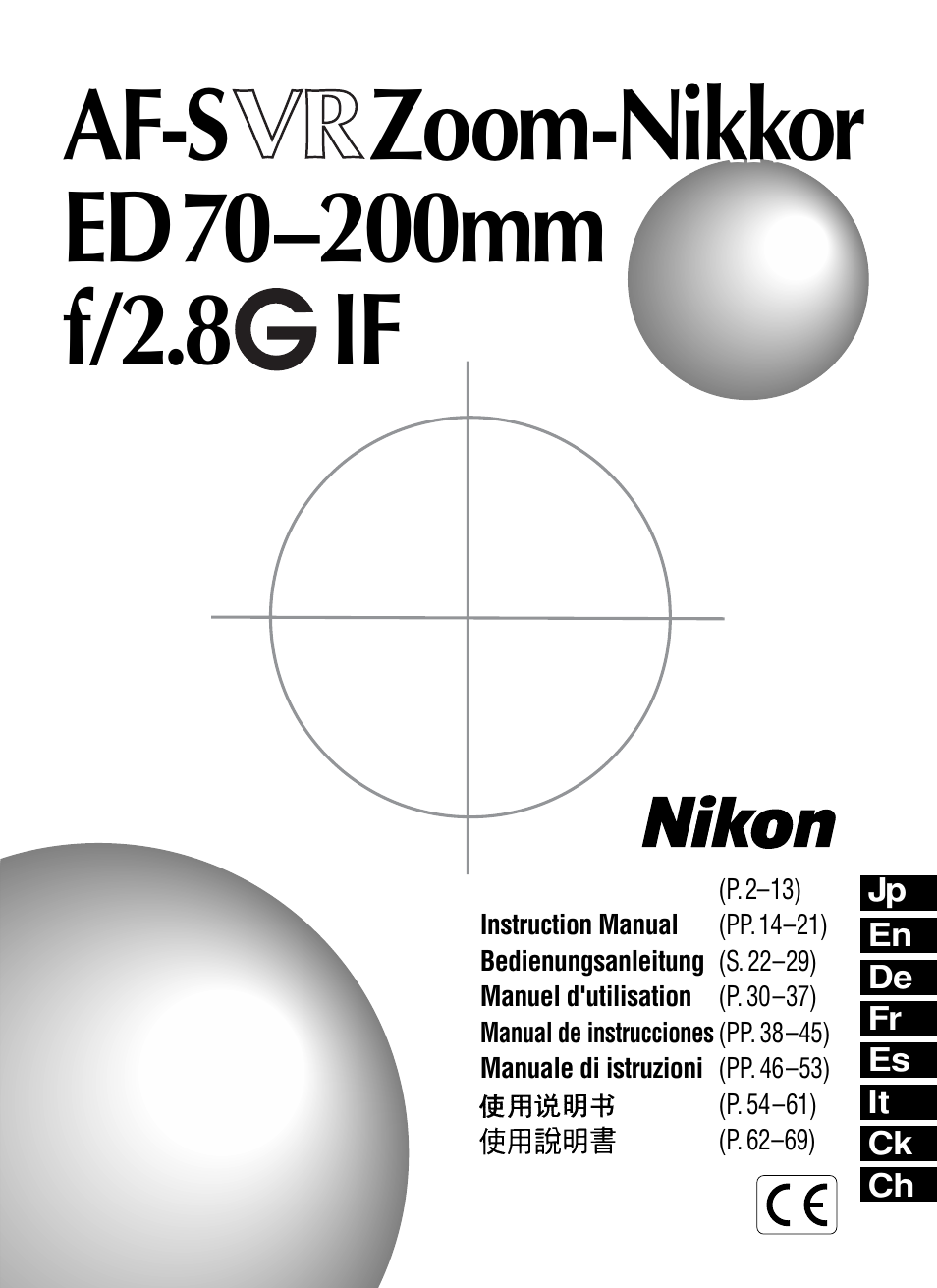 Nikon AF-S VR User Manual | 71 pages | Also for: AF-S VR 70-200mm f-2.8G  IF-ED