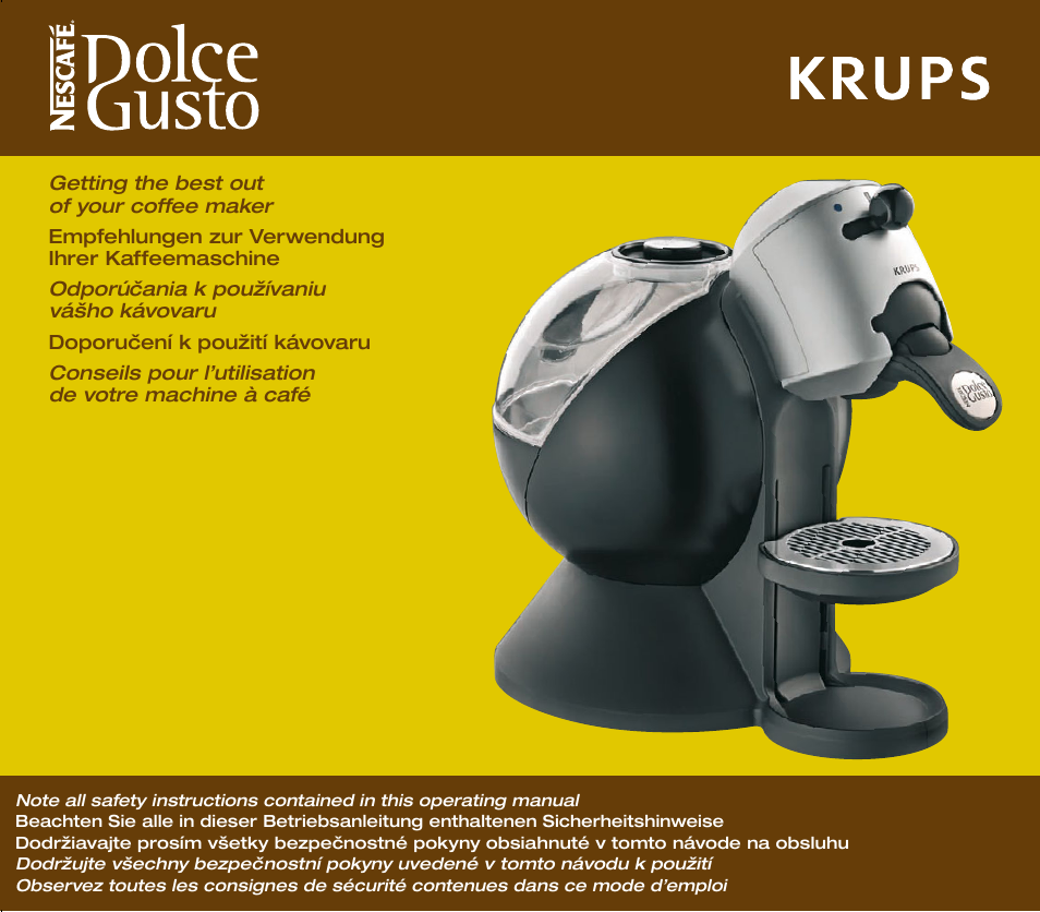 Krups KP 200620 NESCAFE DOLCE GUSTO User Manual | 44 pages