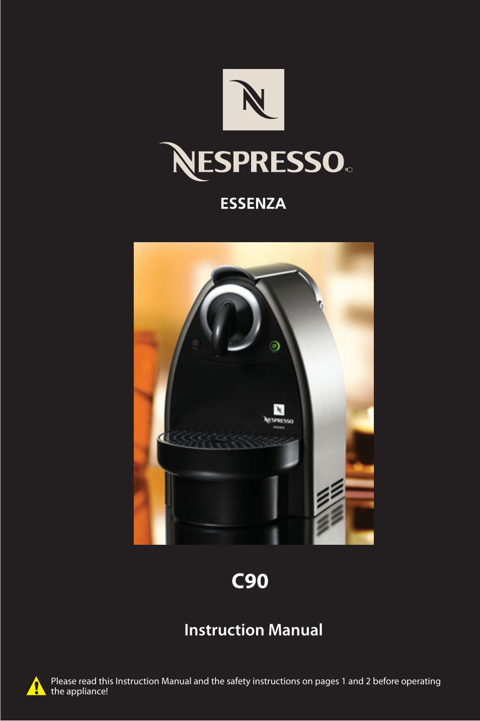 Nespresso ESSENZA C90 User Manual | 10 pages