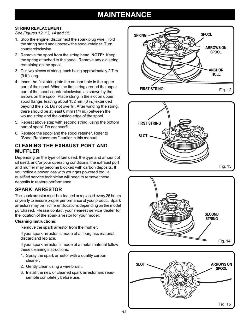 Maintenance | Ryobi PLT3043A User Manual | Page 12 / 18