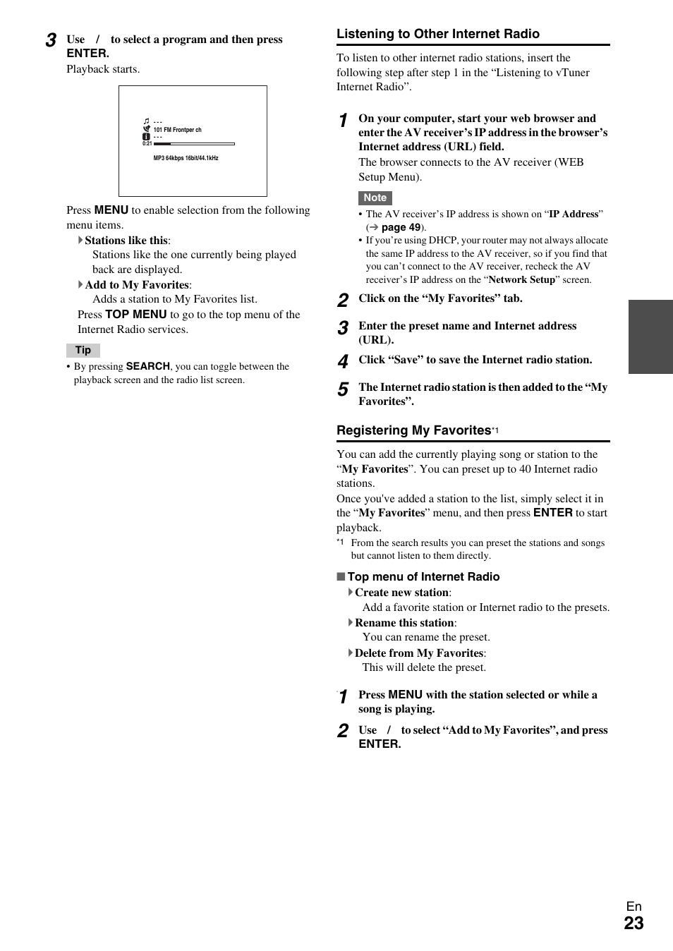 Onkyo AV Receiver TX-NR509 User Manual | Page 23 / 76