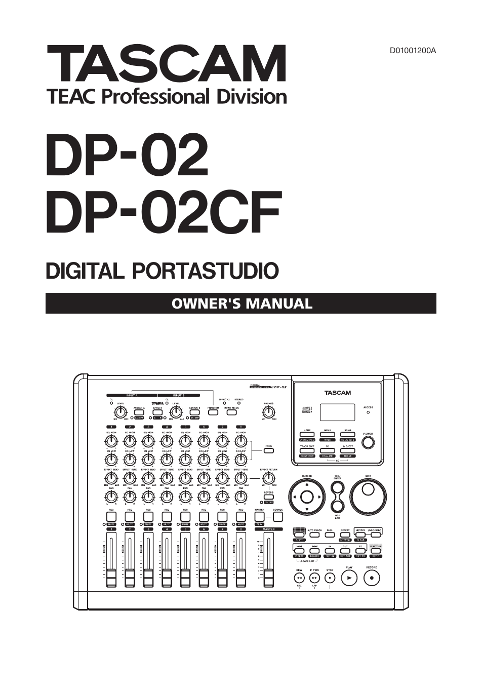 Tascam DP-02 User Manual | 80 pages | Also for: DP-02CF