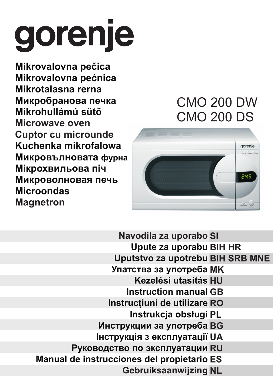 Gorenje CMO-200 DS User Manual | 124 pages