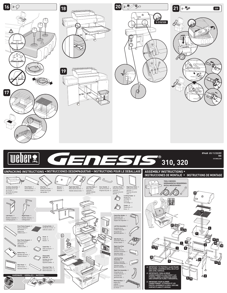 weber GENESIS E-320 User Manual | 2 pages | Also for: Genesis 89468
