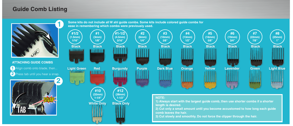wahl hair clippers guide