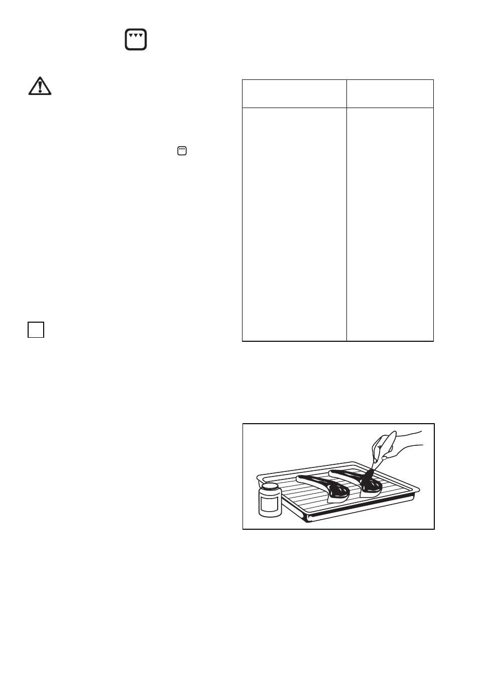 zanussi grill setting