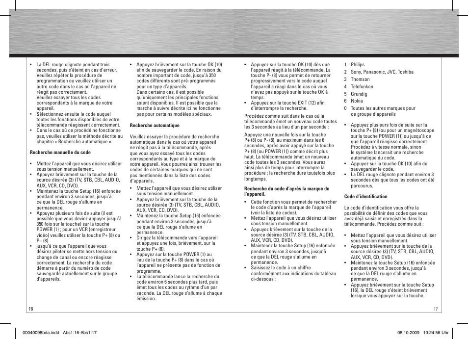 Hama Remote Control Universal 8in1 User Manual | Page 9 / 30 | Original mode