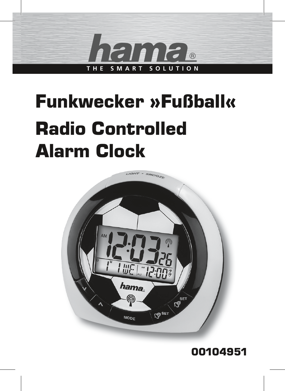Funkwecker »fußball« radio controlled alarm clock | Hama Soccer User Manual  | Page 2 / 34