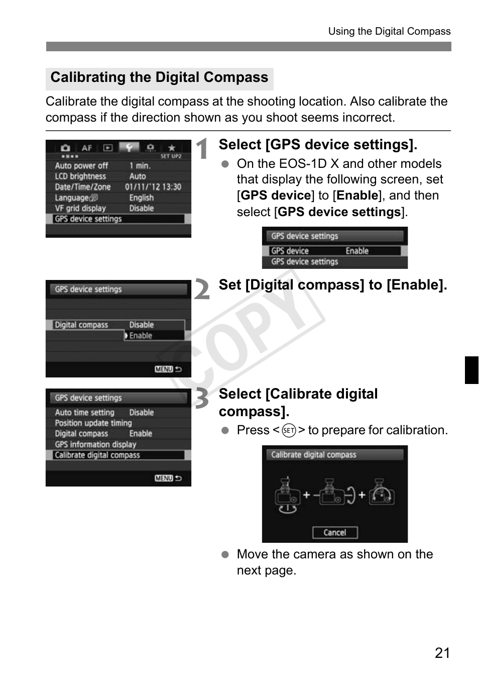 Cop y | Canon GPS RECEIVER GP-E2 User Manual | Page 55 / 292 | Original mode