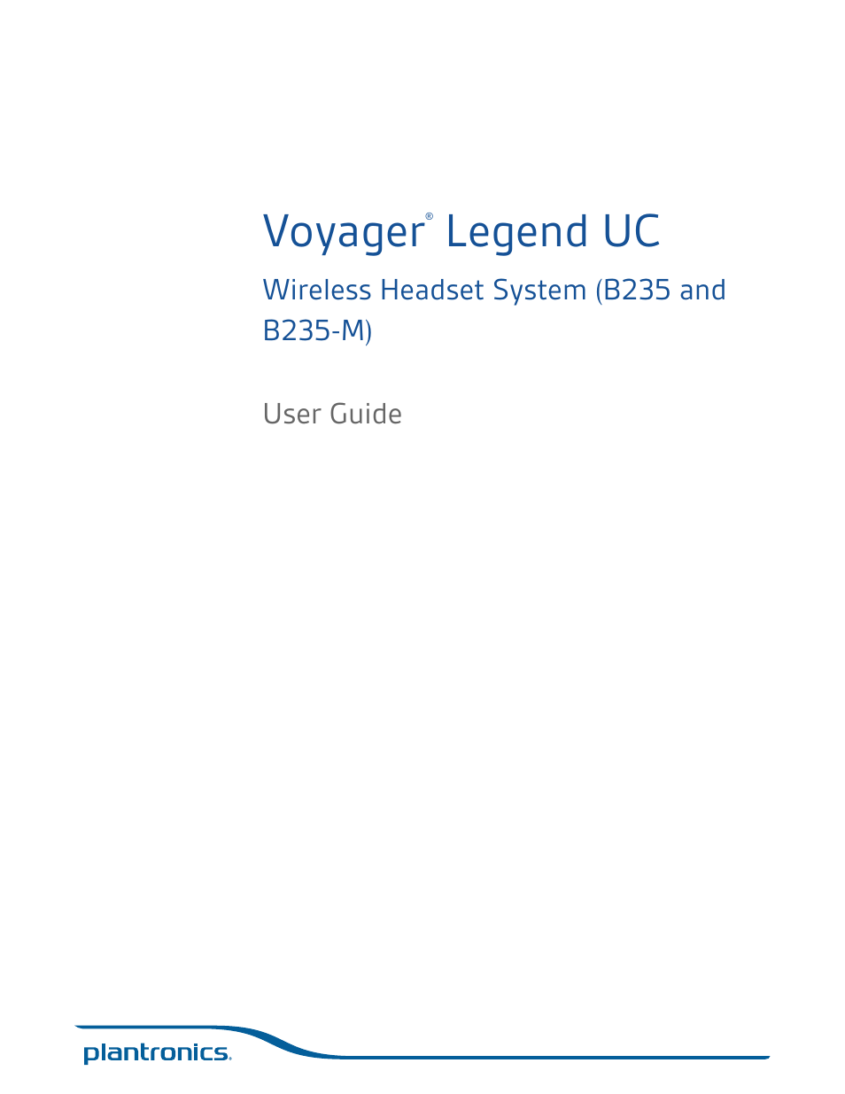 Plantronics Voyager Legend UC User Manual | 18 pages
